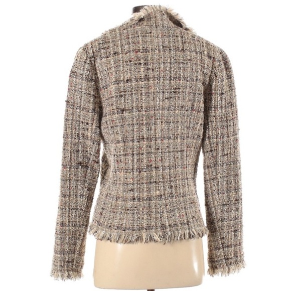 Avenue Montaigne Paris Tweed Wool Mohair Alpaga blazer jacket preppy nwot small - Picture 10 of 12